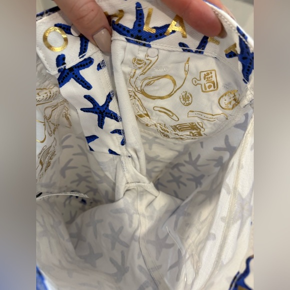 NWOT-Kate Spade Women's White Starfish Denim Capri - Picture 6 of 9